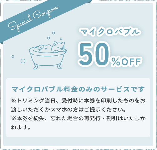 マイクロバブル50%OFF